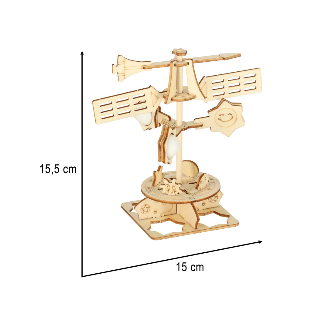 Træpuslespil 3D videnskabelig model vindmølle