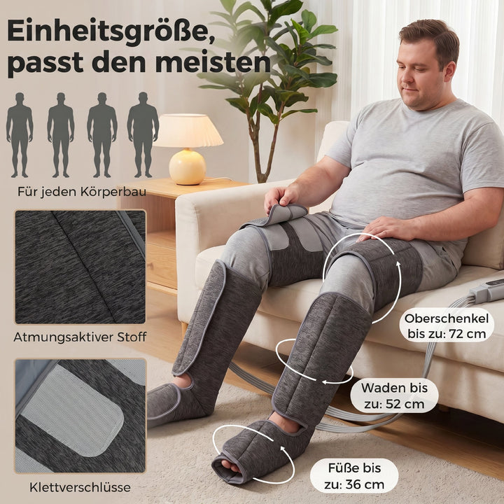 Benmassageapparat med varme- og luftkompression, 2 varmeindstillinger