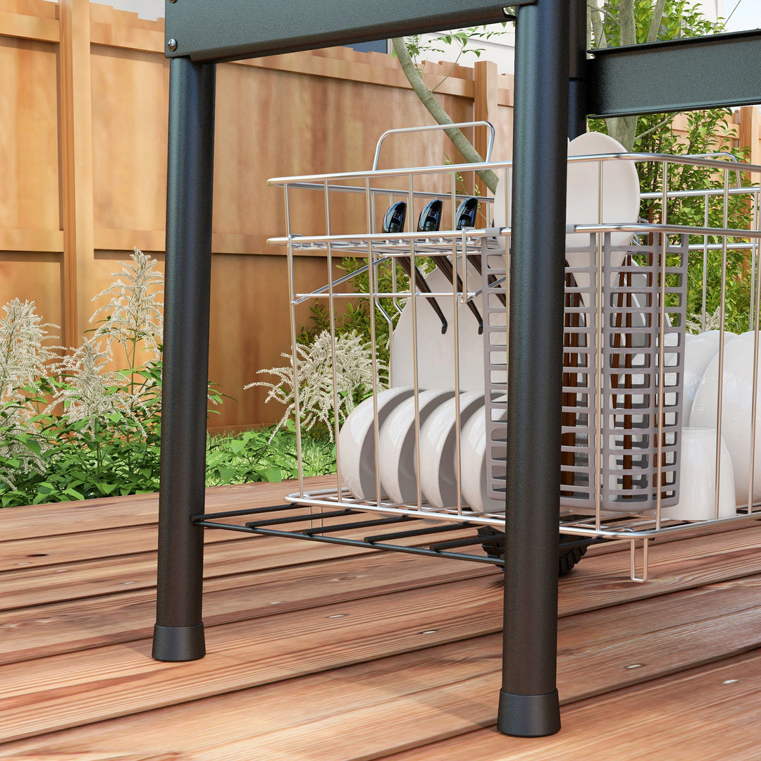 Trækulsgrill smoker bbq grill, 1 hylde, inklusive termometer, 83 x 46,5 x 115 cm, sort