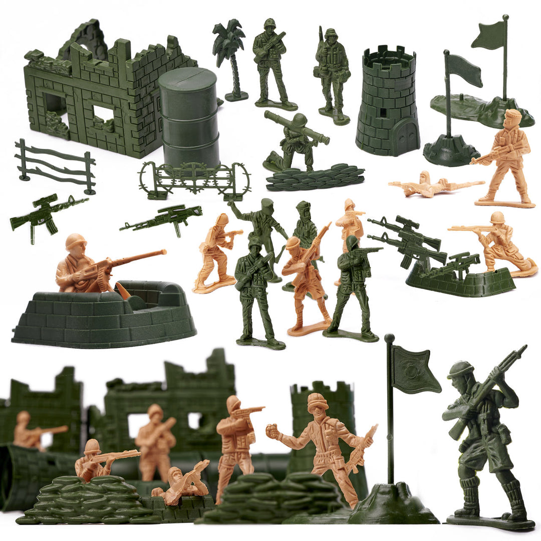 Soldater, militærbasefigurer, sæt 114el.