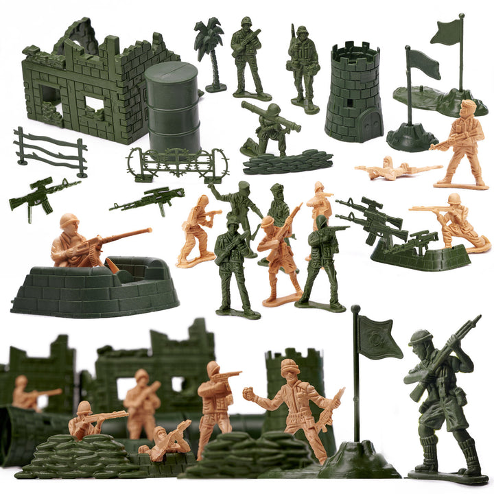 Soldater, militærbasefigurer, sæt 114el.