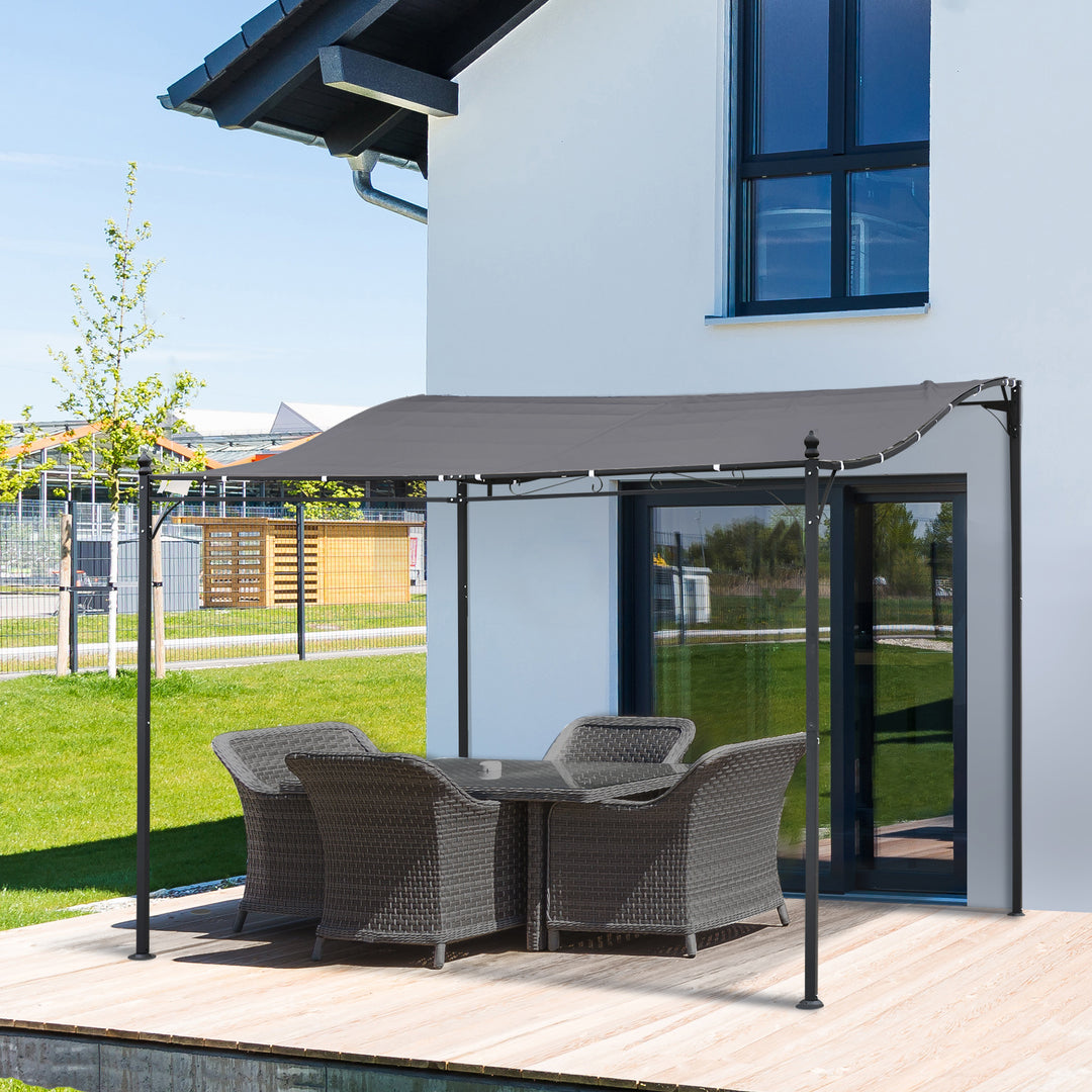 Pergola havepavillon pavilion baldakintelt metal grå 297x297cm