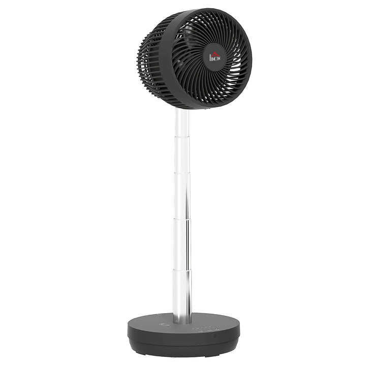 Ventilator, klimaanlæg med genopladeligt batteri, fjernbetjening, justerbar, sort