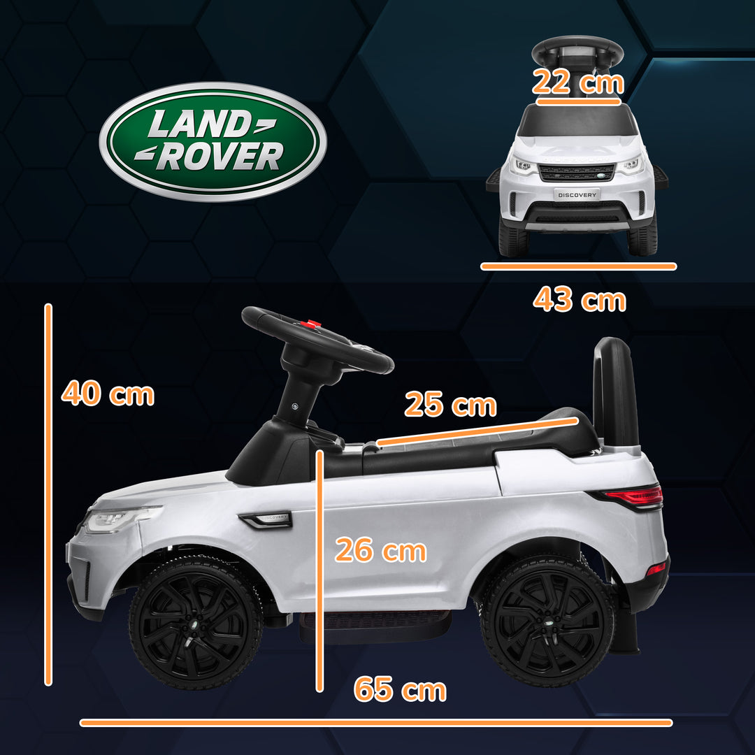 Elektrisk børnebil 6v, land rover, køre-/skubbetilstand, forlygter, musik, hvid