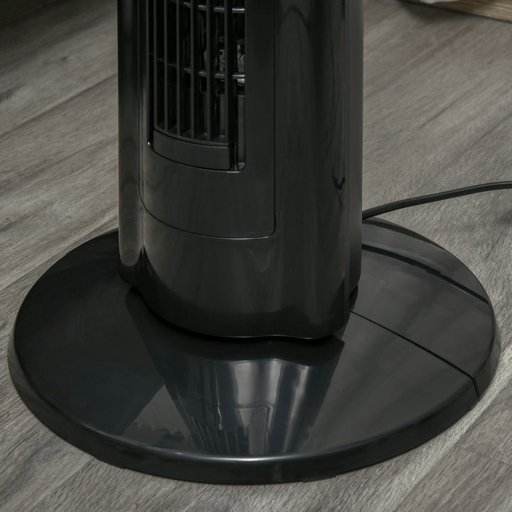 2-i-1 fitnessventilator, piedestalventilator, 32 cm x 32 cm x 106,8 cm, sort