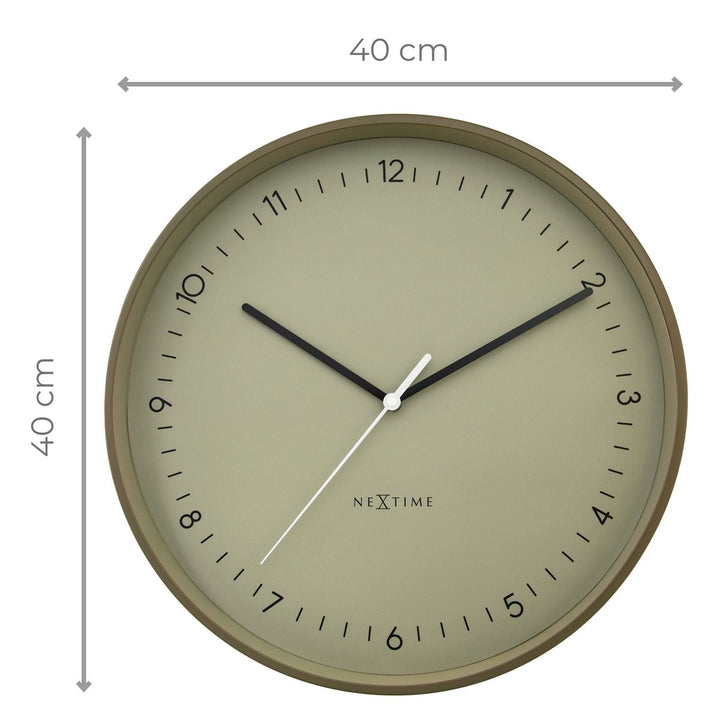 Vægur 40 cm-Silent-Metal-NeXtime 'Berlin L'