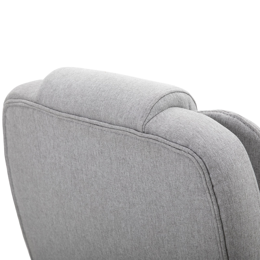 Massagestol, kontorstol, gamingstol, polyester, skum, nylon, grå, 66 x 63 x 107-115 cm