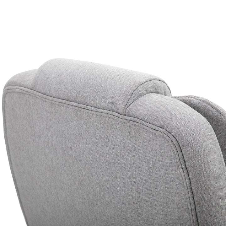 Massagestol, kontorstol, gamingstol, polyester, skum, nylon, grå, 66 x 63 x 107-115 cm