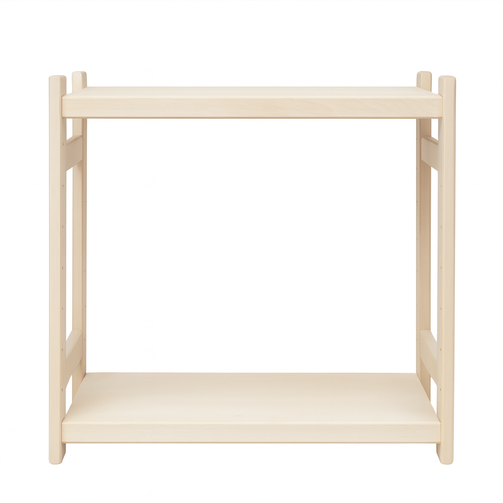 Modulær reol i bøg, 2 hylder, 45 × 80 × 33 cm
