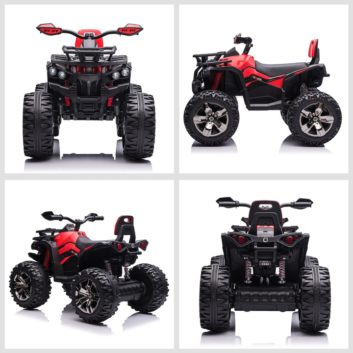 Elektrisk børne quad, 3-8 km/t, 45 min. driftstid, led-forlygter, musikafspiller med usb, til børn 3 til 5 år