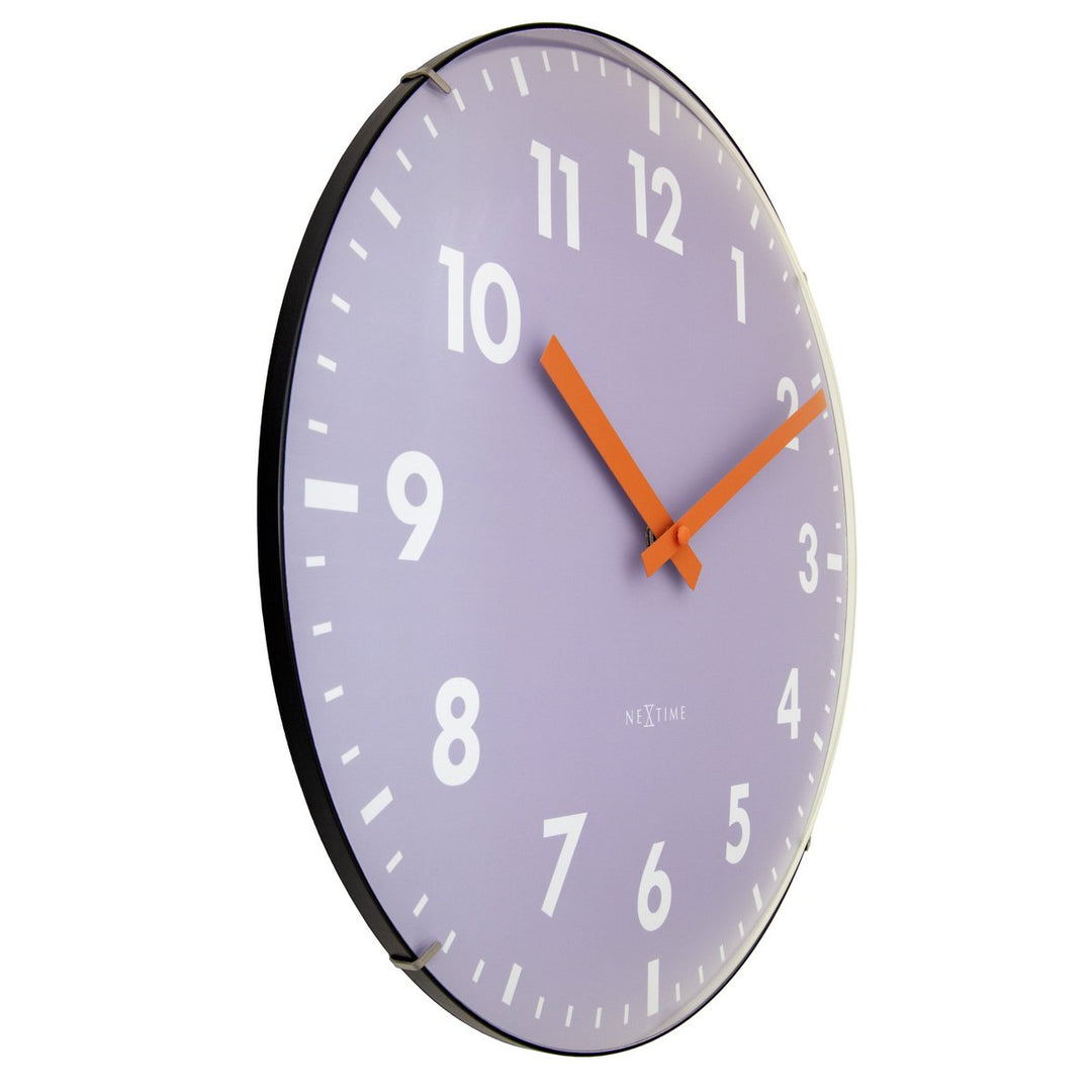 Vægur 35 cm kuplet glaslinse-Silent-Glass-NeXtime 'Duomo'