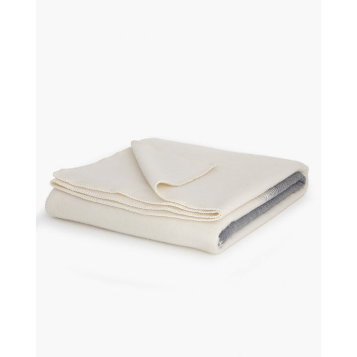 Merino/cashmere sengetæppe elfenben tåge
