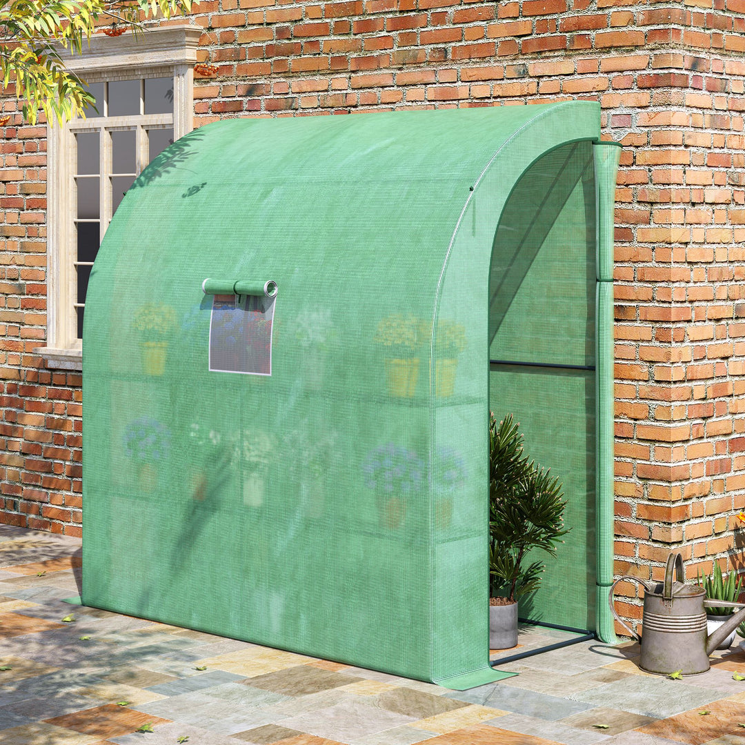 Polytunnel tomatdrivhus med netvindue, drivhus med rulleporte, dyrkehus med uv-beskyttelse, grøn, 200 x 100 x 215 cm