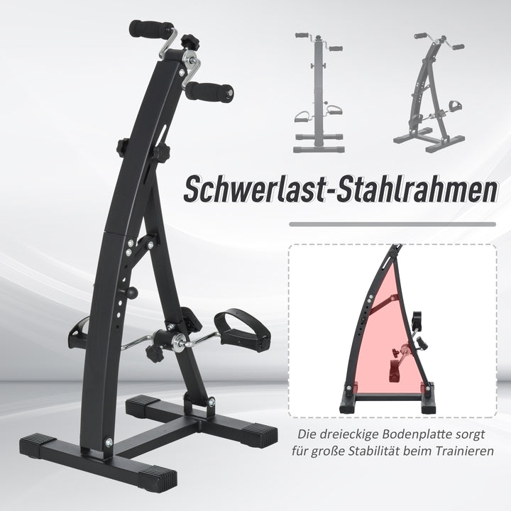 Pedaltræner til seniorer ekstra stille mini-motionscykel med lcd-skærm fastgørelsesrem arm- og bentræner motionstrænerbordcykel minicykel fitnessudstyr til hjemmekontor