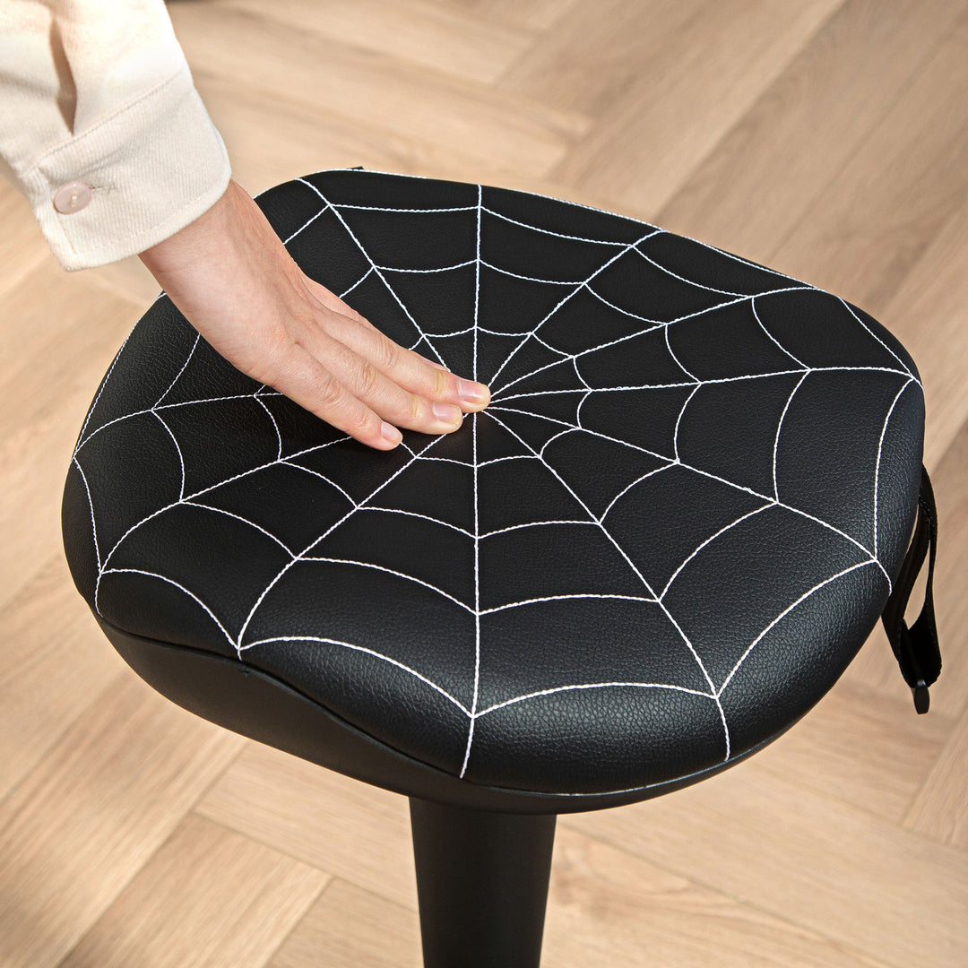 Kontorstol med drejefunktion, ergonomisk stol, højdejusterbar 65,5-83,5 cm, 120° vipbar, sort