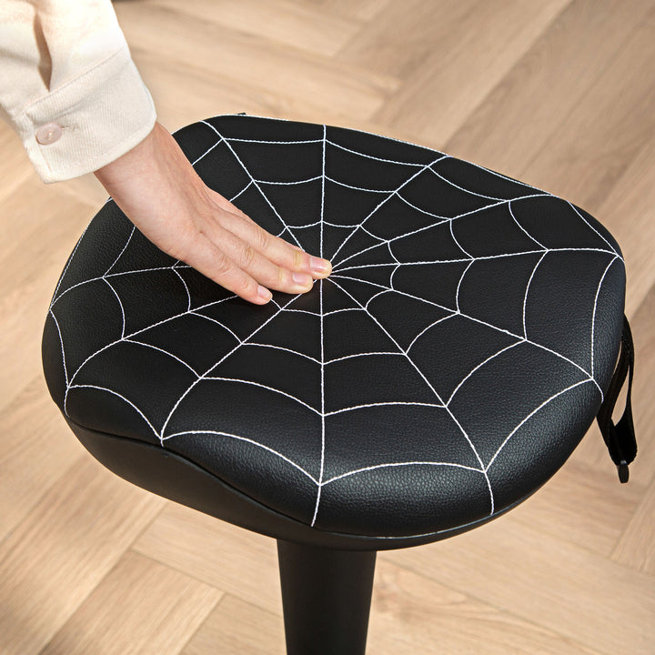 Kontorstol med drejefunktion, ergonomisk stol, højdejusterbar 65,5-83,5 cm, 120° vipbar, sort