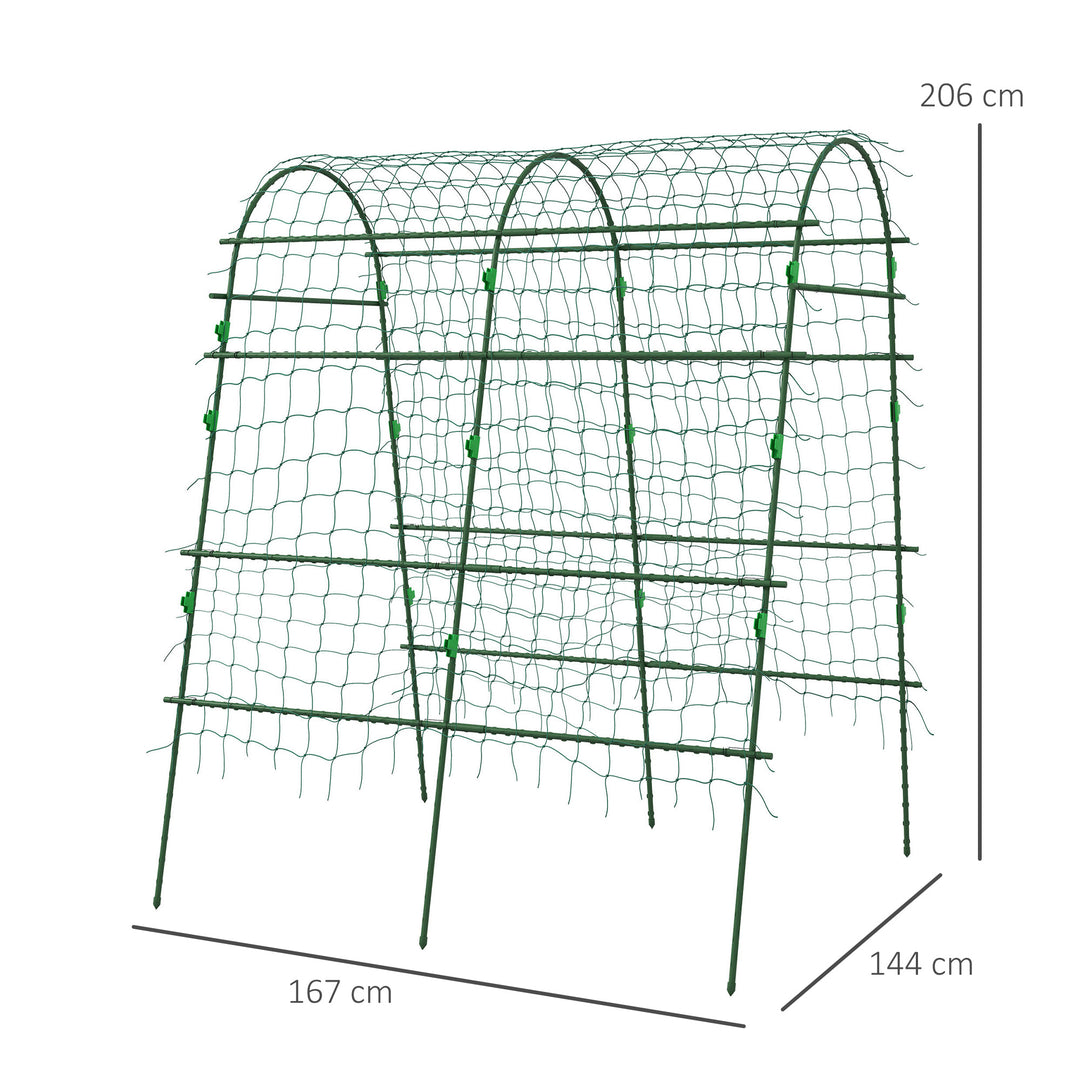 Stor espalierbue, fuglebeskyttelsesnet, nem montering, metal, 144 x 167 x 206 cm
