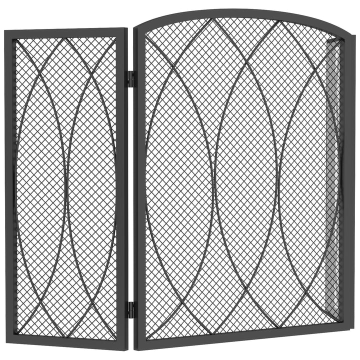 Pejsesikringsskærm, 3-delt foldbar gnistbeskyttelse 122 x 75 cm