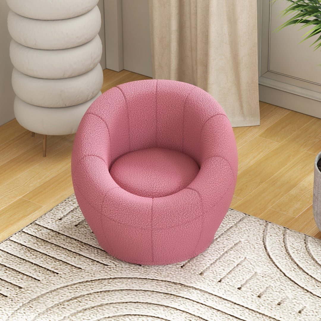 Børnelænestol børnemøbler børneskammel, teddy fleece, 60 cm x 56 cm x 48 cm, pink