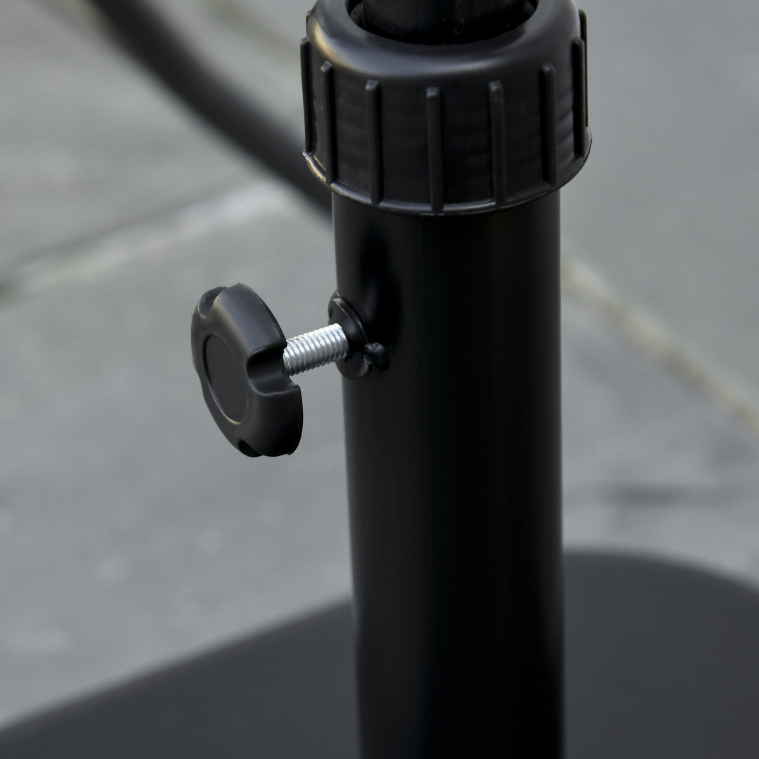 Beton parasolfod, 11 kg, firkantet, til parasoller med en rørdiameter på 32-38 mm, sort