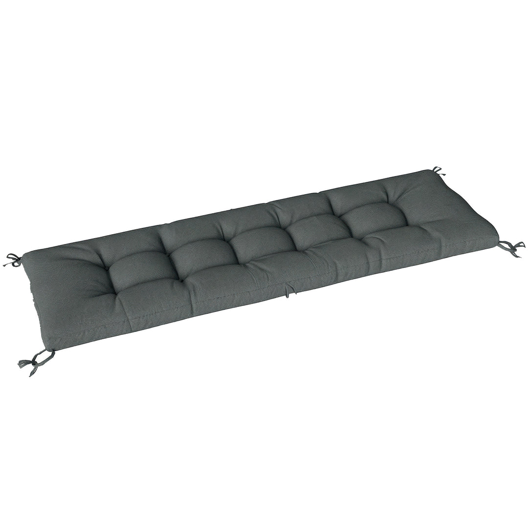 Aftagelig pallehynde med fastgørelsesstropper, pallehynde til de fleste liggestole, 198x65x13 cm, mørkegrå