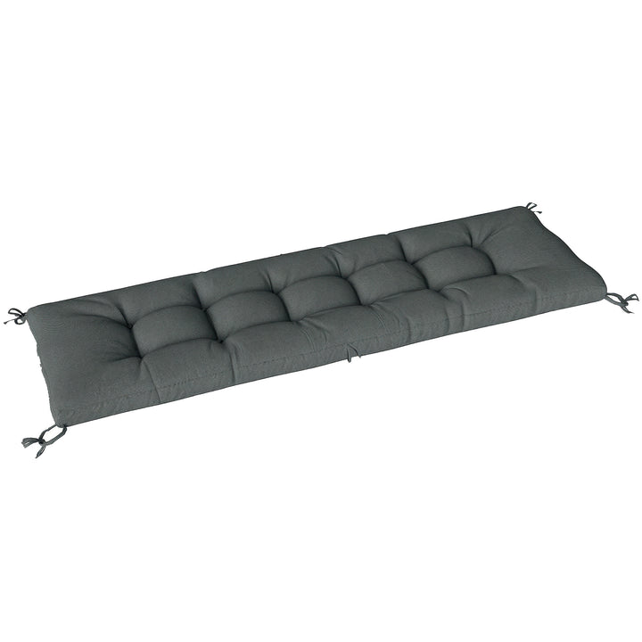 Aftagelig pallehynde med fastgørelsesstropper, pallehynde til de fleste liggestole, 198x65x13 cm, mørkegrå