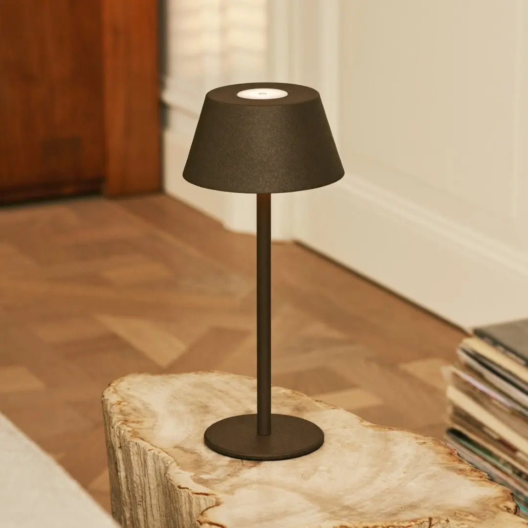 Milou Mocha Brown genopladelig bordlampe