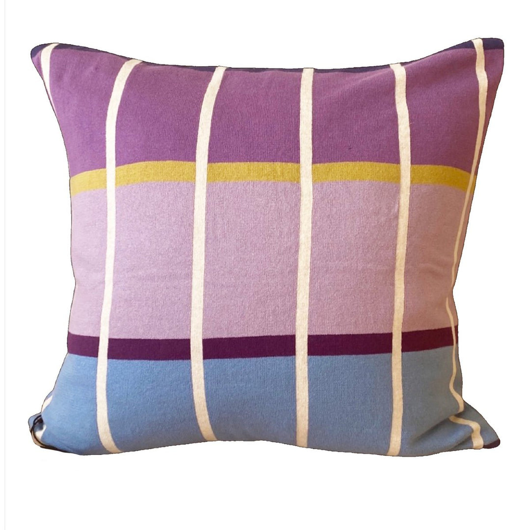 Alvin Pillow Lilla, blød jacquard bomuldsstrik