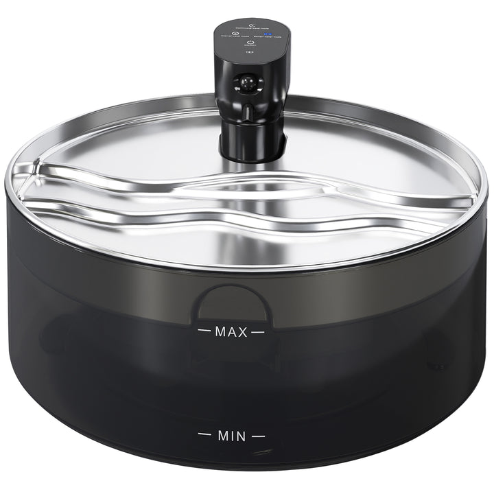 Kattefontæne 7l drikkefontæne til katte med stille pumpe led aktivt kulfilter rustfrit stål 30,6 x 30,6 x 17,2 cm