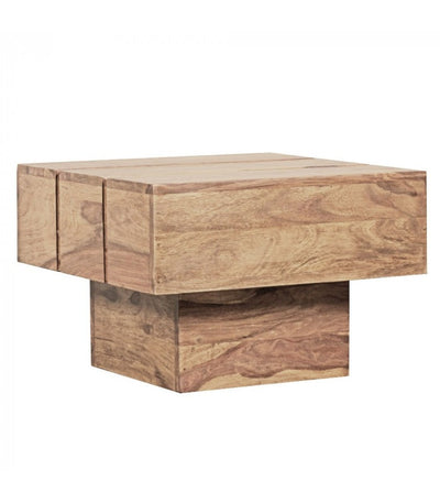 Bord akacietræ sofabord 44 x 44 x 30 cm sofabord Solid bred terning firkantet