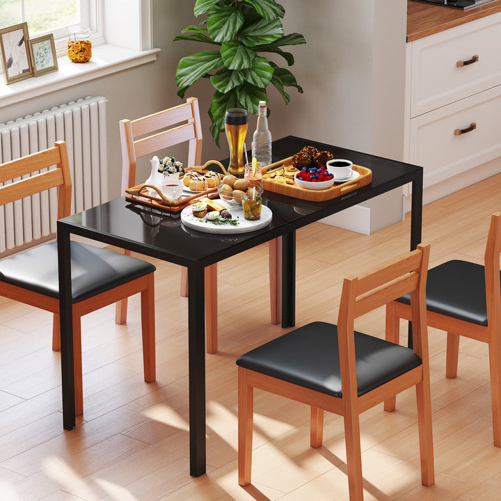 Spisebord køkkenbord stort bord, moderne design, 120 cm x 60 cm x 75 cm, sort