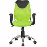 Kontorstol til børn fra 6 år, ergonomisk, højdejusterbar stol, limegrøn
