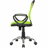 Kontorstol til børn fra 6 år, ergonomisk, højdejusterbar stol, limegrøn