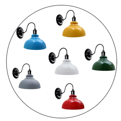 Blå farve Moderne Retro Væglampe Lommelygte Edison Metal Lampe Vintage Industrielt Loft Design