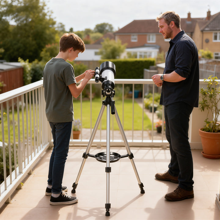 Teleskop for astronomibegyndere og voksne, 70 mm blænde, 400 mm AZ-fatning, astronomisk refraktor med stativ