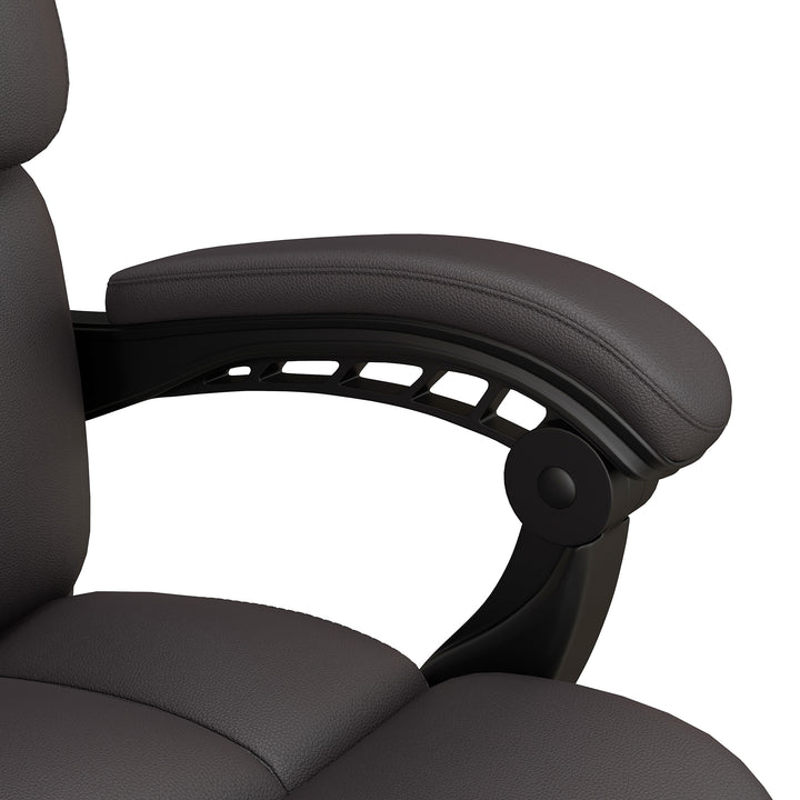 Kontorstol med massagefunktion, ergonomisk, lænestol, 63x57x118, brun