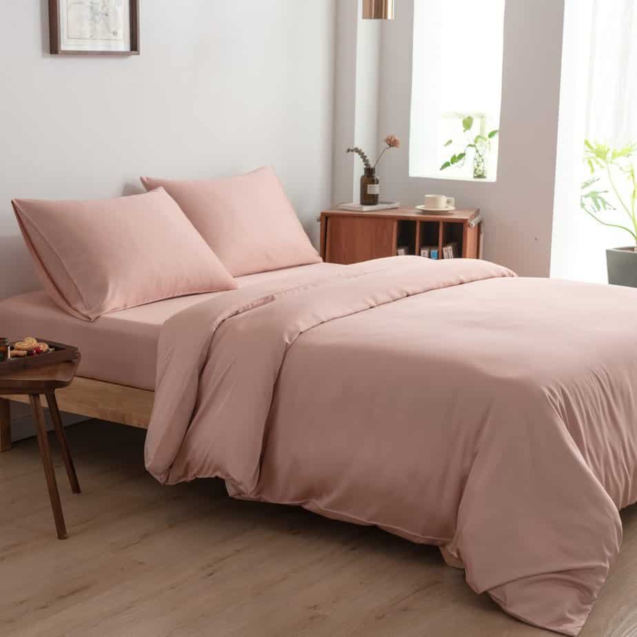 Pink Bambus Sengesæt 1-person - 400TC Tanboocel - Cuddle Pink