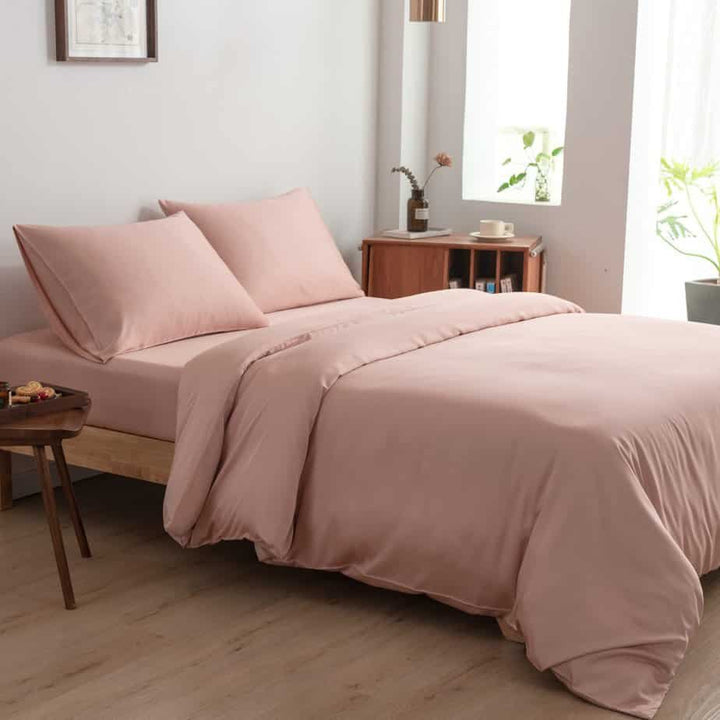 Pink Bambus Sengesæt 1-person - 400TC Tanboocel - Cuddle Pink
