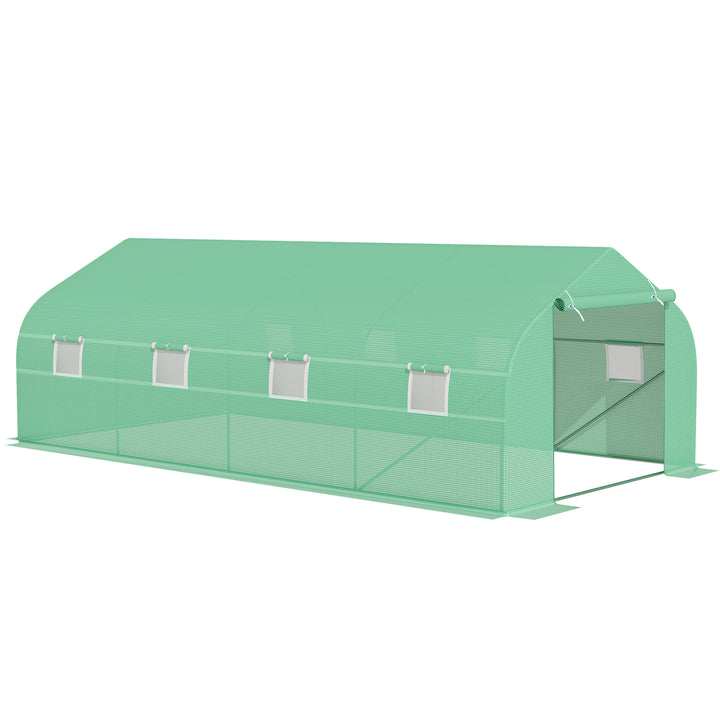 Foliedrivhus, polytunnel, drivhus, kold ramme, plantehus, tomathus, gavltag, 595 × 300W × 200H cm