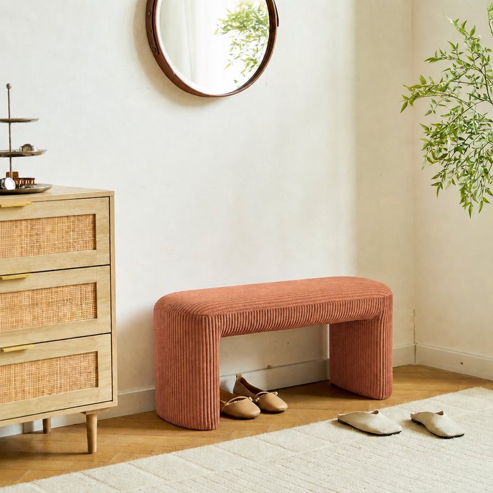 RIGA Terracotta Corduroy Bænk