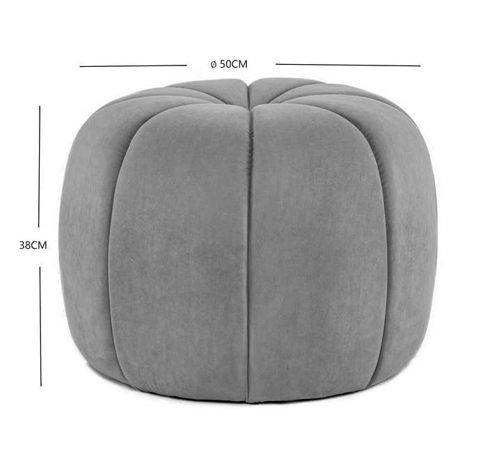 FJORD Terracotta Bouclé med striber puf