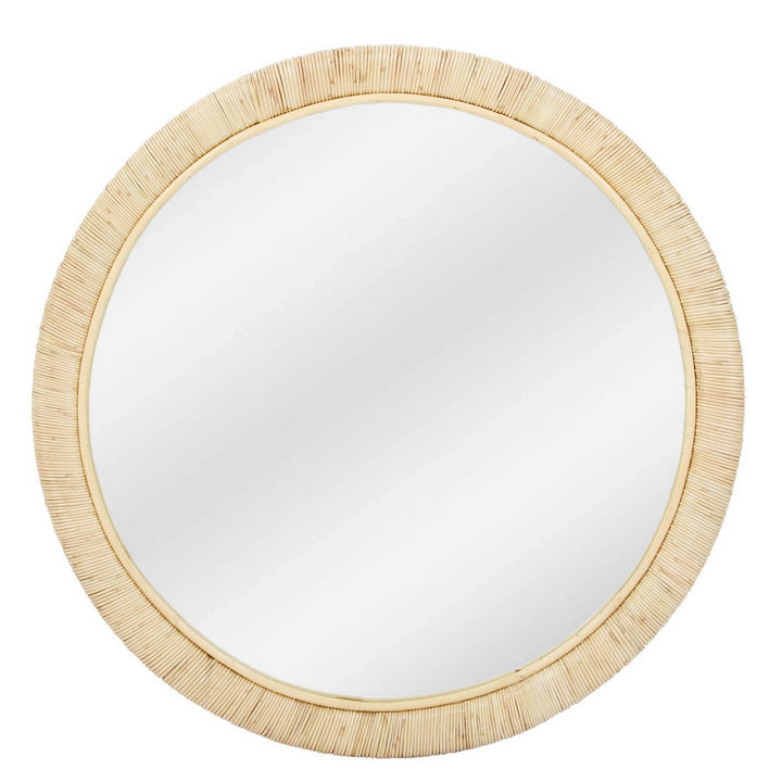 DARWIN Rundt Spejl i Naturlig Rattan 75 cm