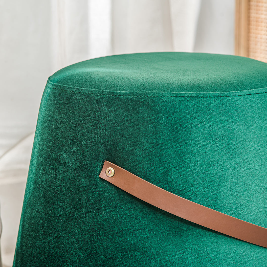 FUJI Grøn Velour med Rebpuf