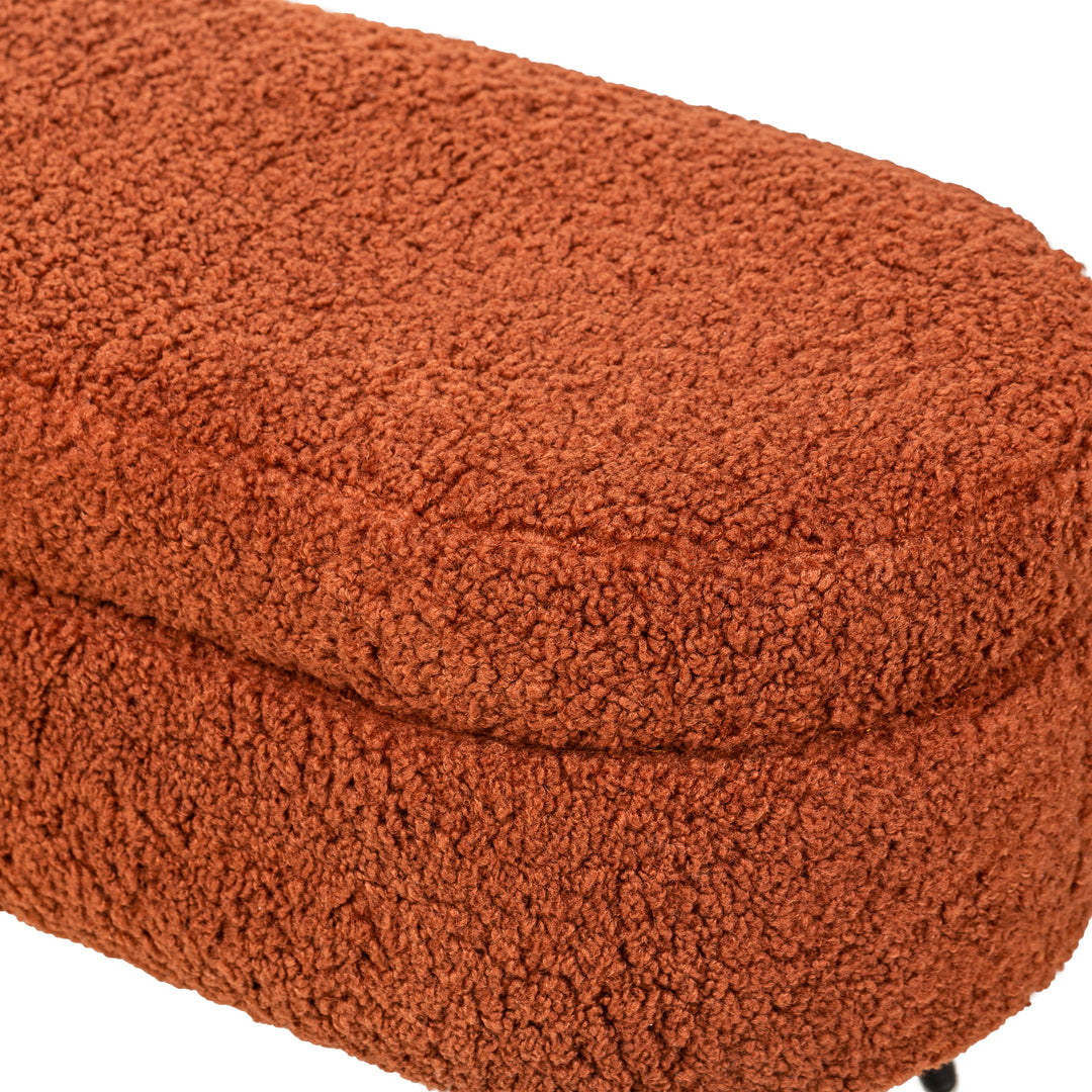 STOCKHOLM Terracotta Bouclé Opbevaringsbænk
