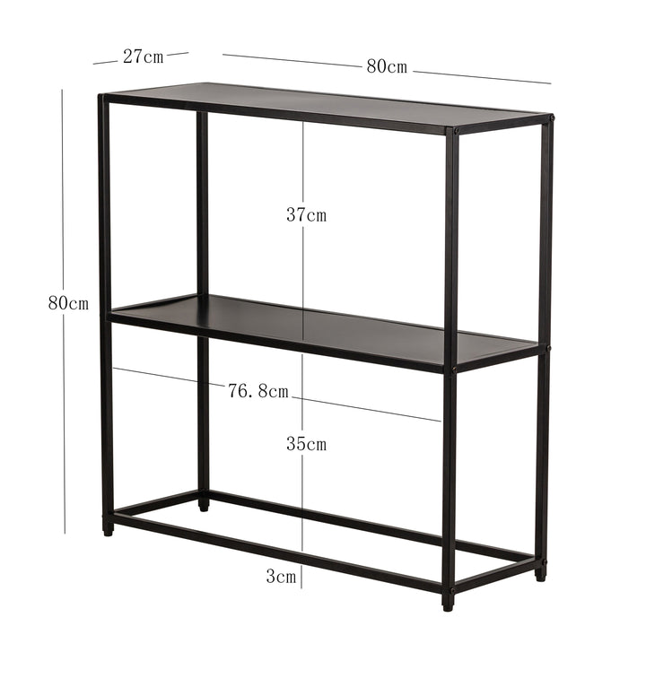 OXFORD Industrielt Sort Metal Konsolbord