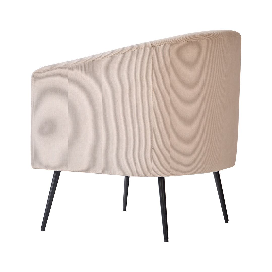 KIRUNA metal- og fløjlsbøjle beige loungestol
