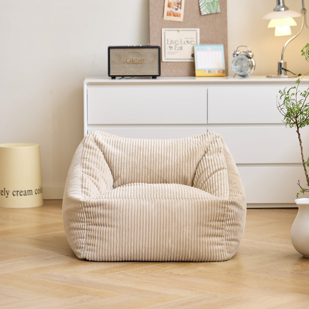 JON Beige Corduroy Stuepuf