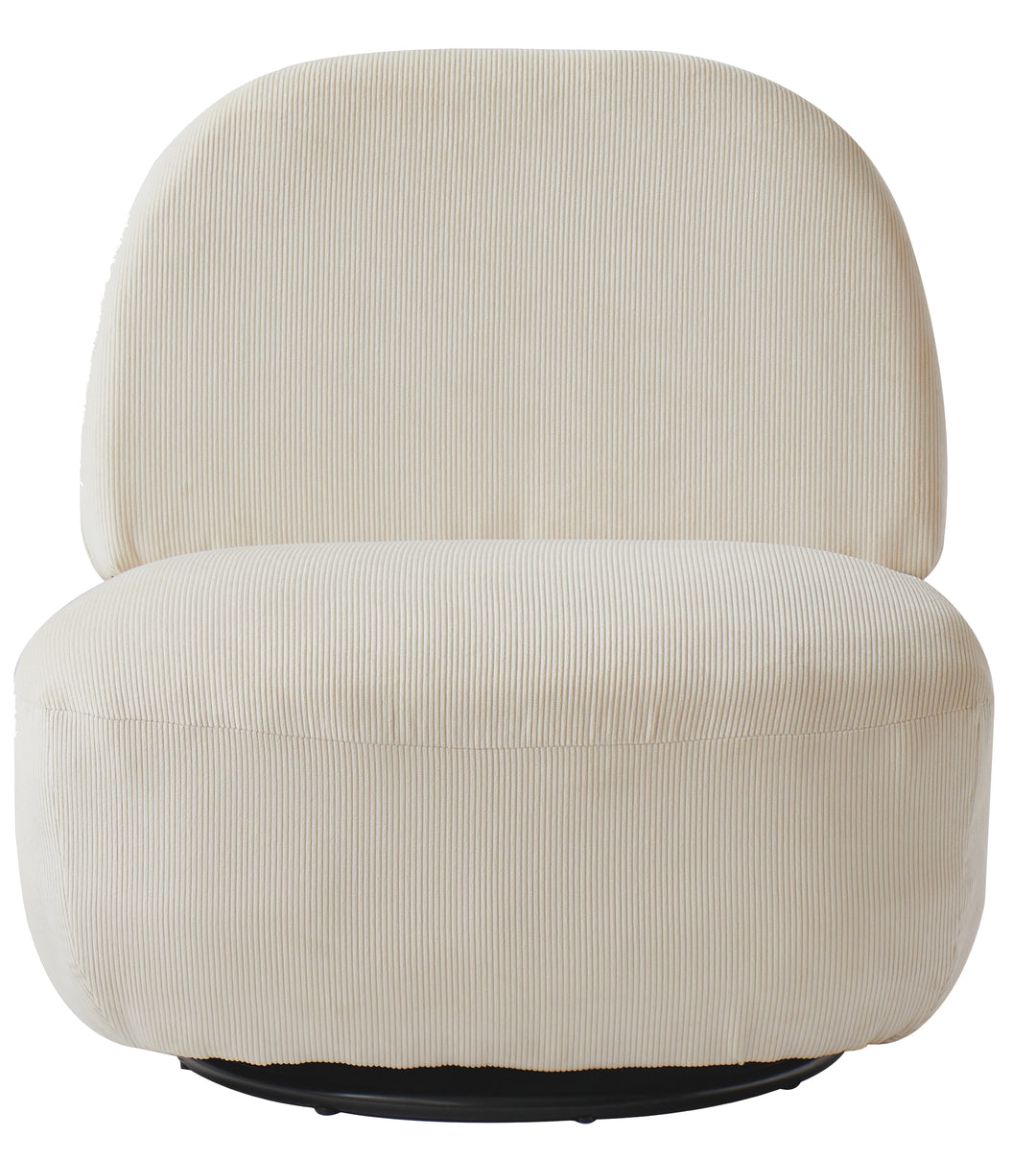 KAMPALA Beige fløjlsbøjle drejestol