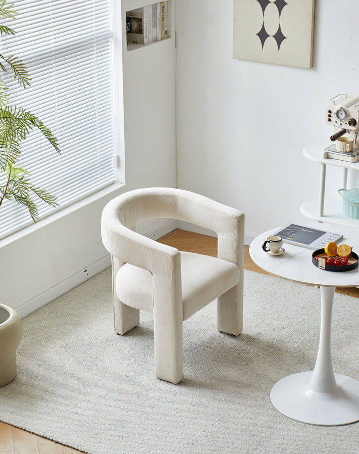 ARUSHA Beige fløjlsbøjlestol