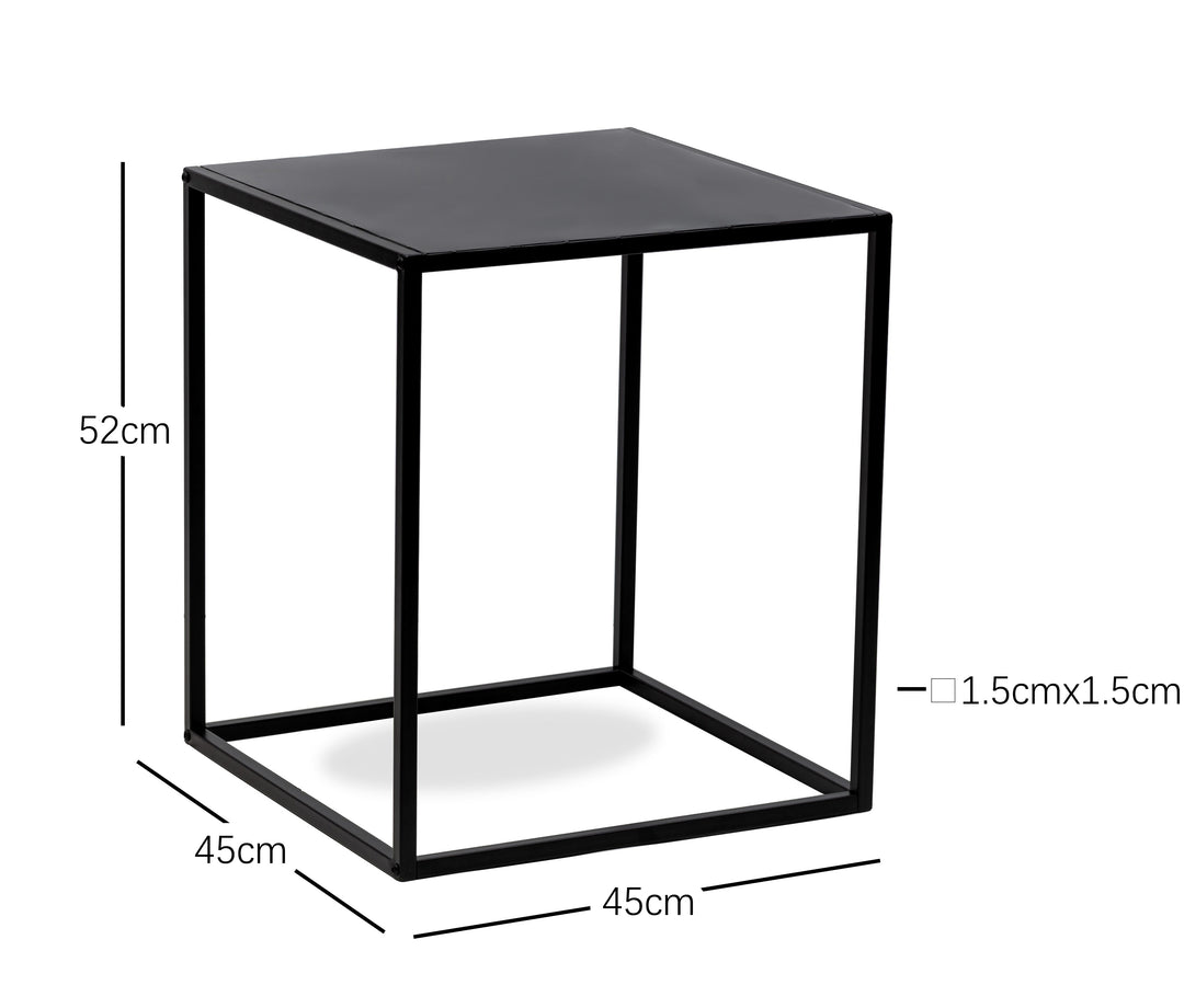 HAGEN industrielt sidebord i sort metal og træ